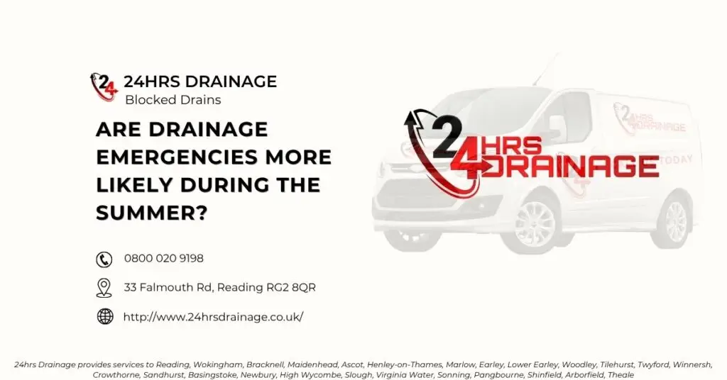Are drainage emergencies more likely in the summer - 24hrs Drainage