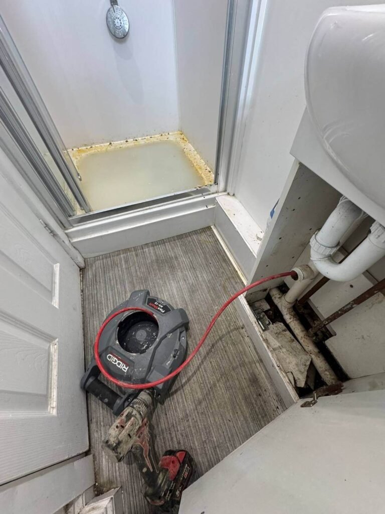 Blocked bathroom drain