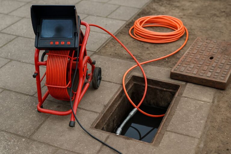a photo of CCTV drains survey taking place in reading berkshire