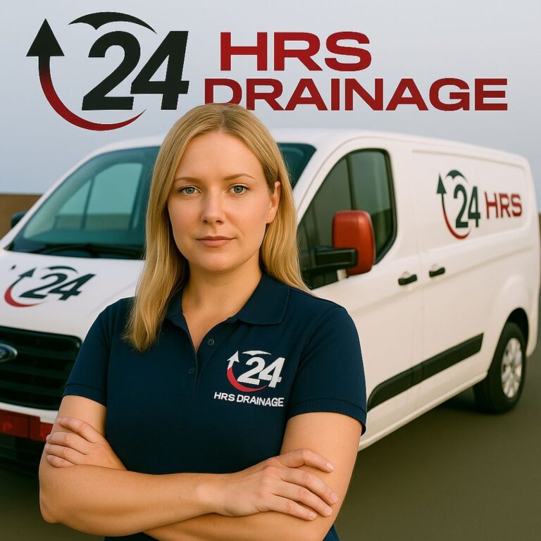 a photo of a 24hrs drainage worker in reading with the company van