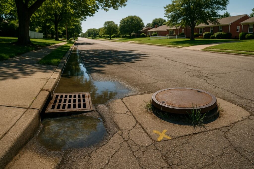 an ai image of a problem drain