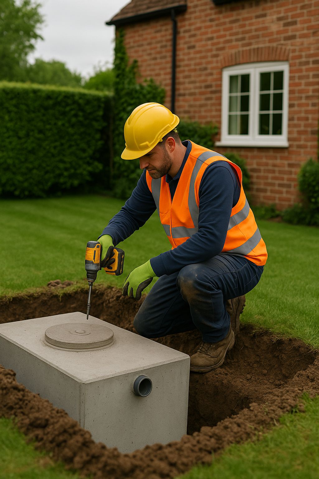 AI photo of Septic Tank Fitting in Reading, Berkshire