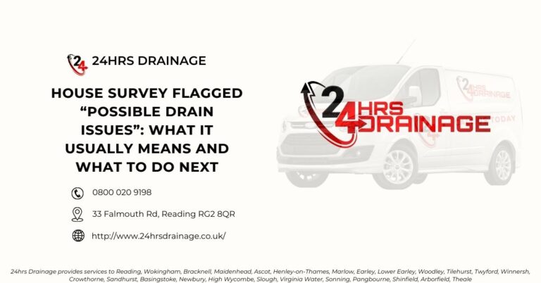 House Survey Flagged “Possible Drain Issues” What It Usually Means and What to Do Next-24hrs Drainage