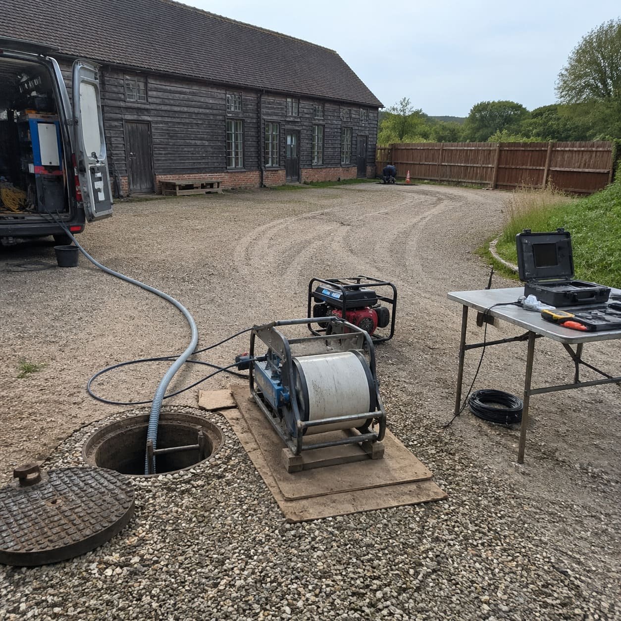 Barn Office Yard Drain Lining Near Goring on Thames – Illustrative Image