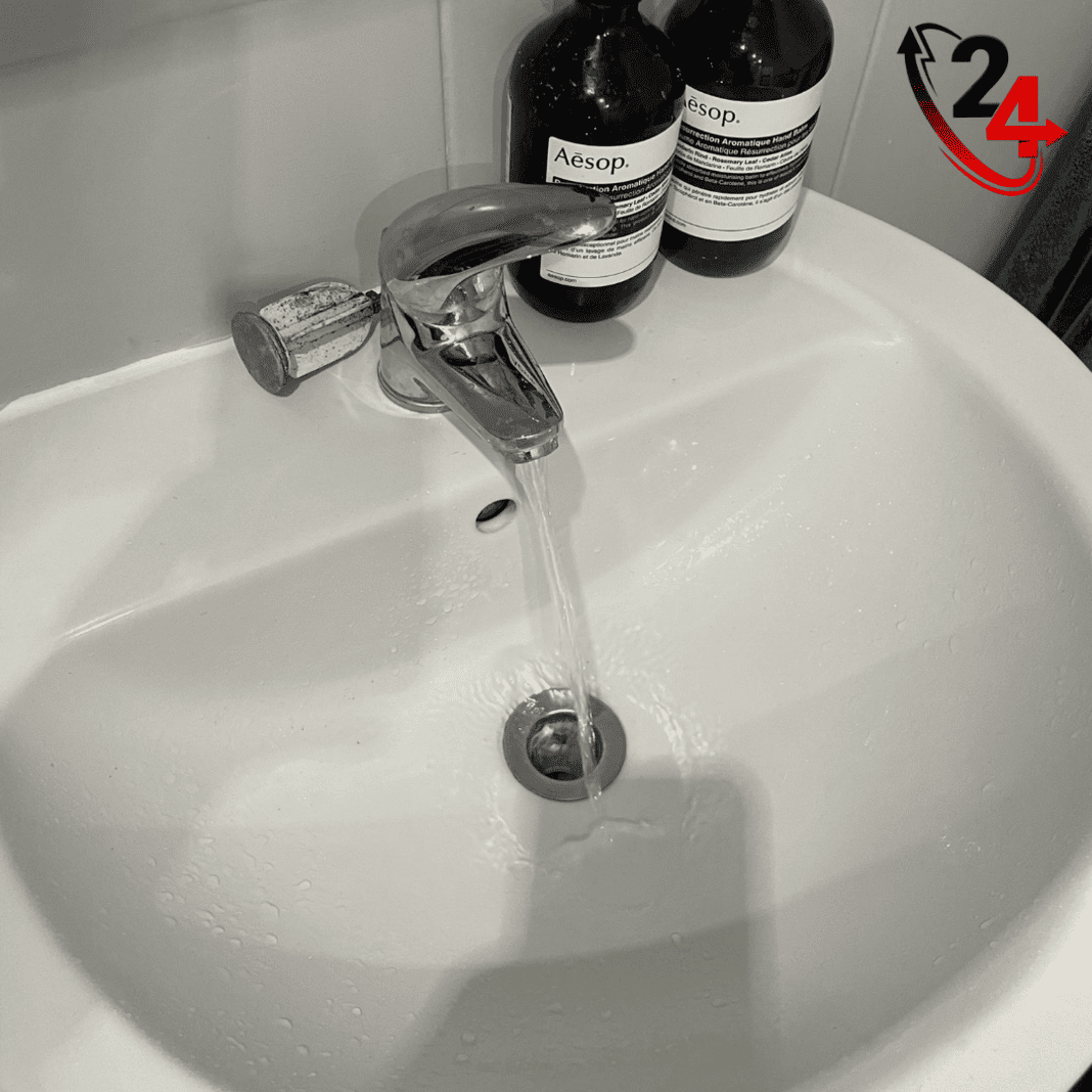 Bathroom Sink Drain Maintenance Water Flow Check