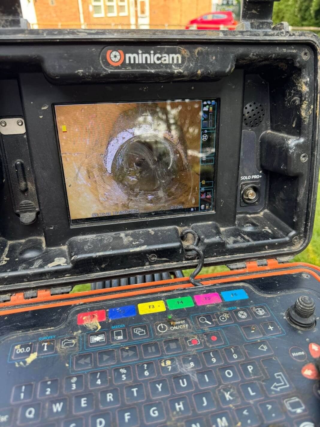 Closeup CCTV Drain Survey
