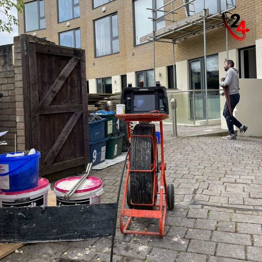 Courtyard CCTV Drain Surveys Inspection Setup