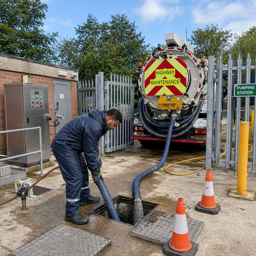 Pumping Station Wet Well Cleaning Near Green Park - Illustrative Image