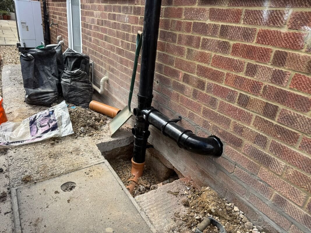 Residential Wall Drain Installation