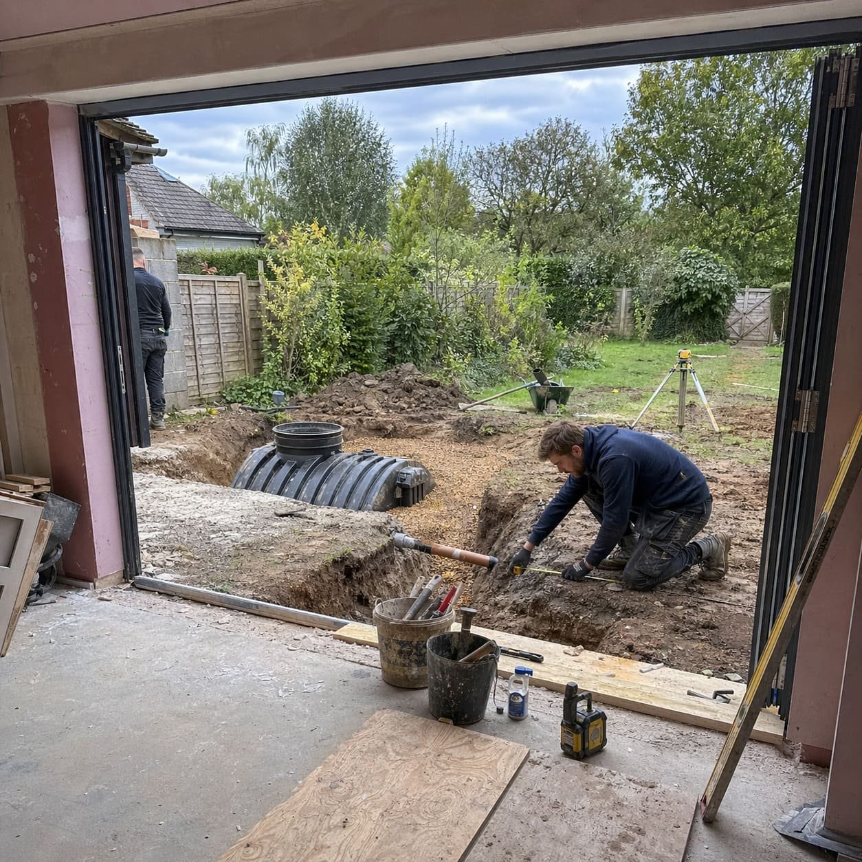 Septic Tank Connection Works at Goring Extension Project – Illustrative Image