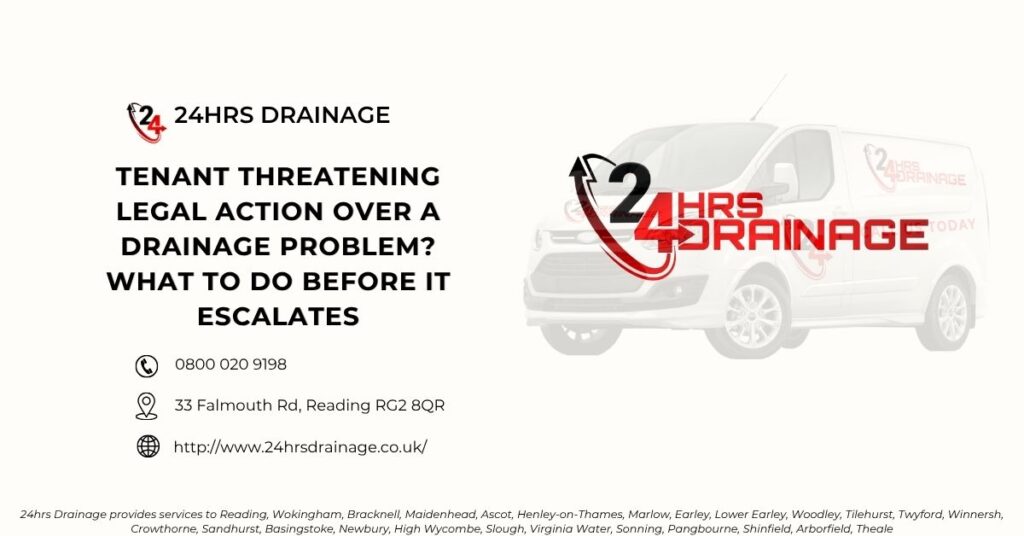 Tenant threatening legal action over a drainage problem? What to do before it escalates