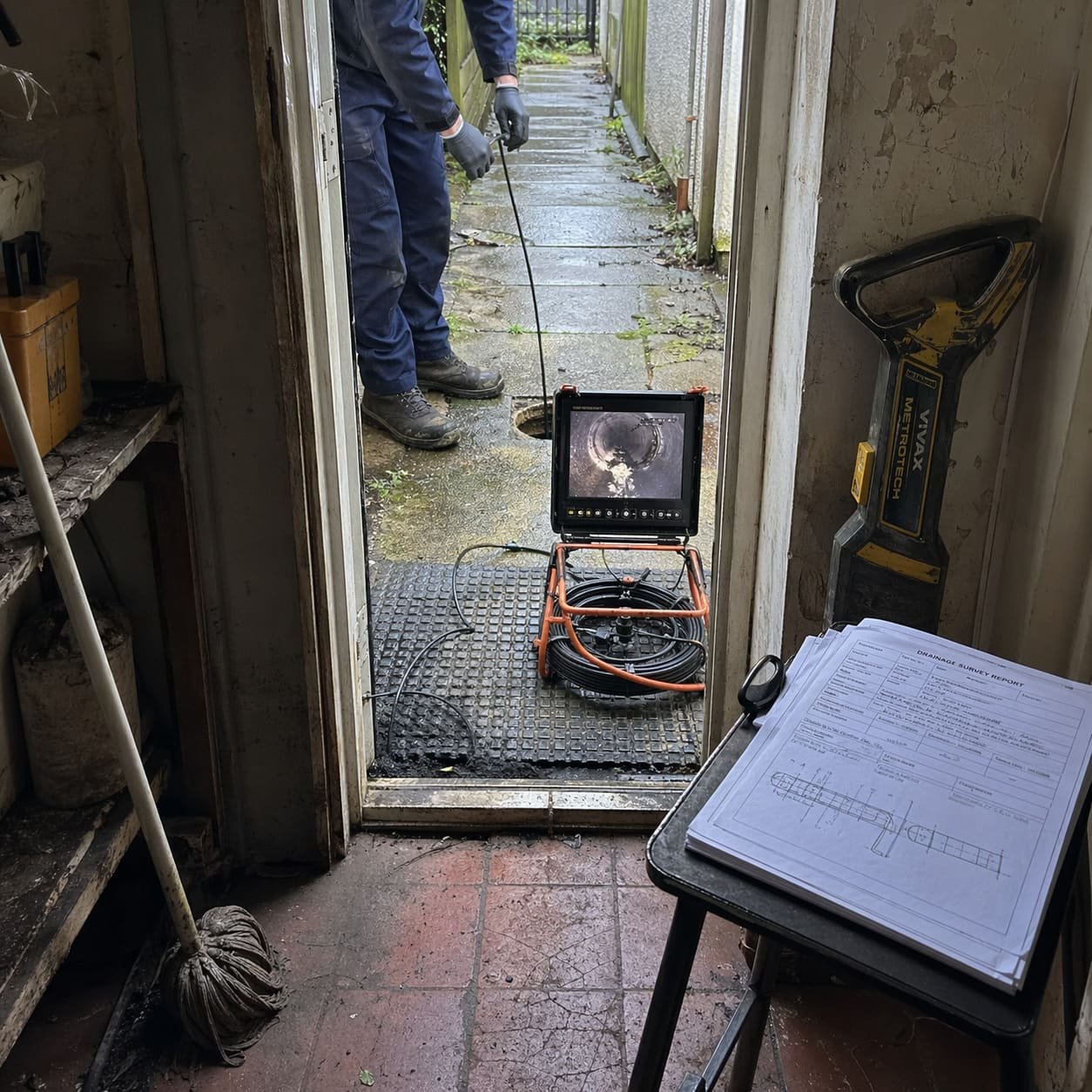 Utility Room View Home Buyer Drain Survey in Purley on Thames – Illustrative Image
